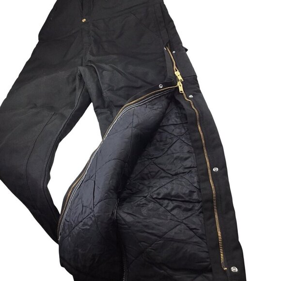 Carhartt Extremes Yukon Artic R33 Insulated Quilted Bib Overalls 40 X 34 Black - Picture 5 of 9